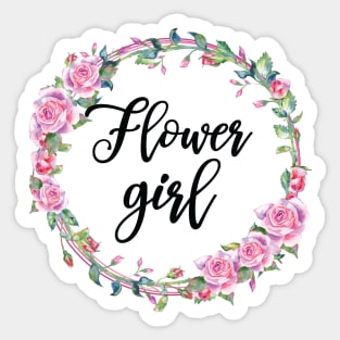 Flower Girl Wedding Matching Bridal Party Sticker